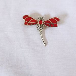 Sterling silver dragonfly charm/ brooch